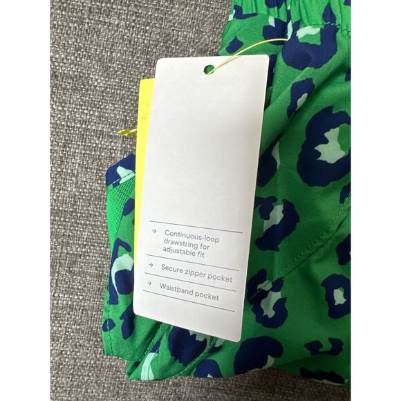 All In Motion XS Green Blue Leopard Print Active Lined Shorts - Picture 9 of 10